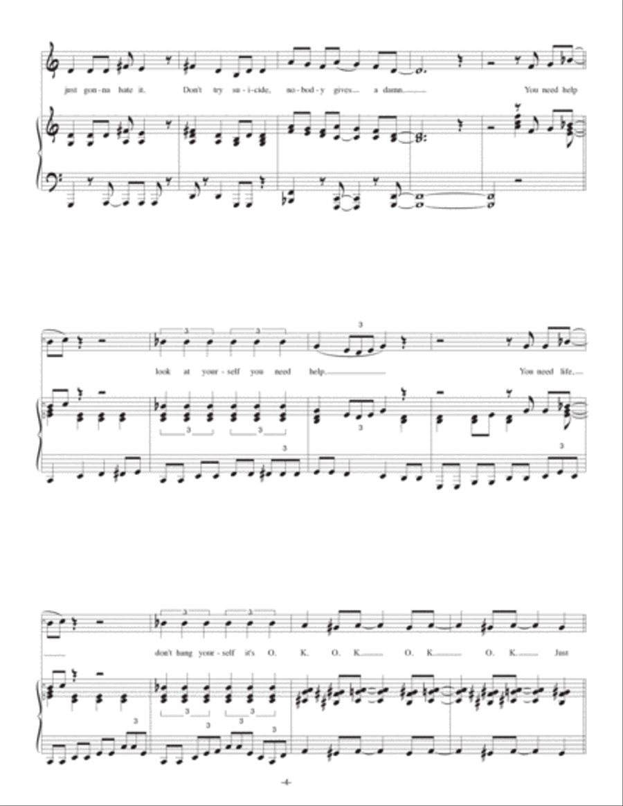 Don't Try Suicide Don't Try Suicide Voice scores gallery preview page 4