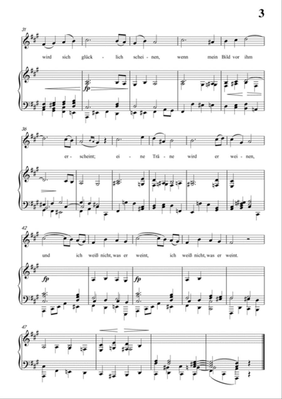 Schubert-An die Türen will ich schleichen Op.12 No.3 in#F minor,for Vocal and Piano Voice scores gallery preview page 4
