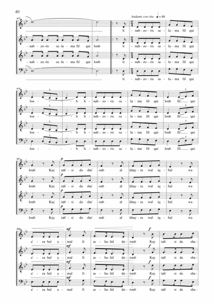 Cantate Pour La Paix - Choeur Et Piano