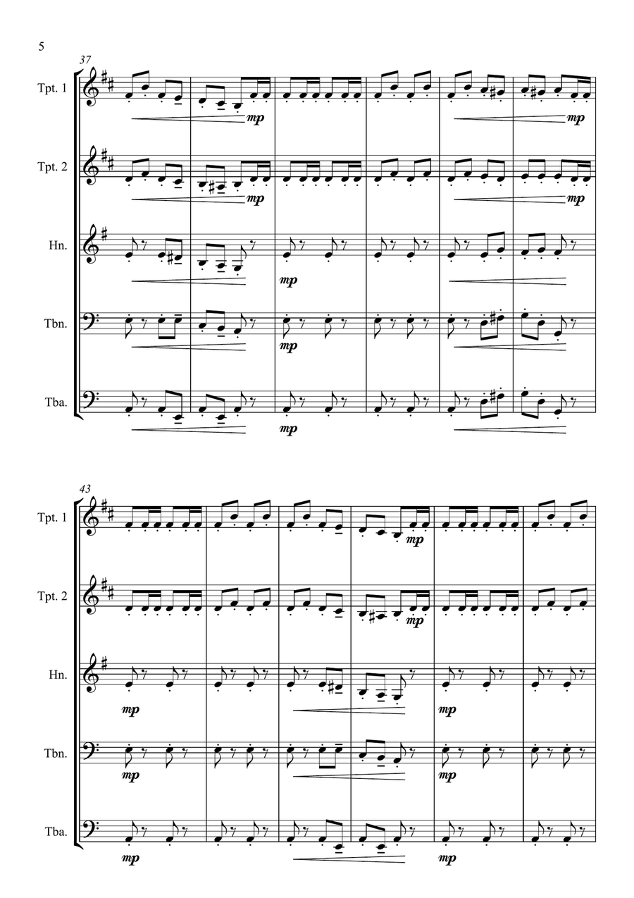 William Tell Overture - For Brass Quintet Brass Quintet scores gallery preview page 6