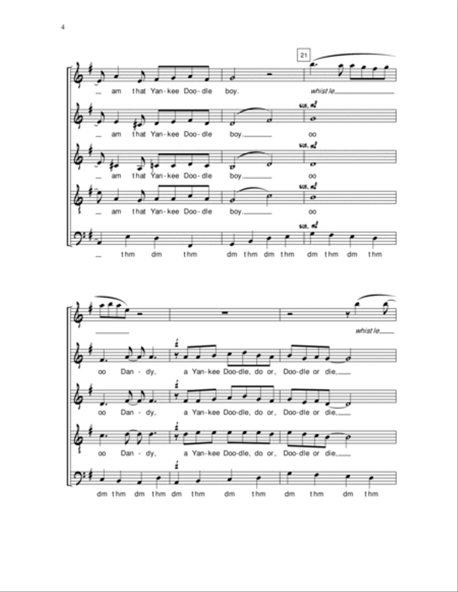 Yankee Doodle Yankee Doodle SSATB scores gallery preview page 4