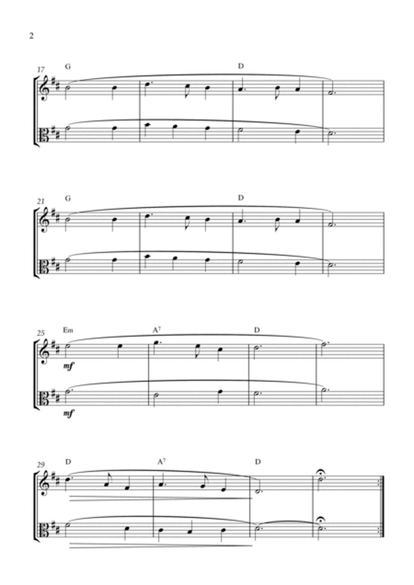 Silent Night - easy violin and viola image number null