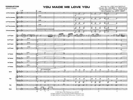 You Made Me Love You (I Didn't Want to Do It): Score