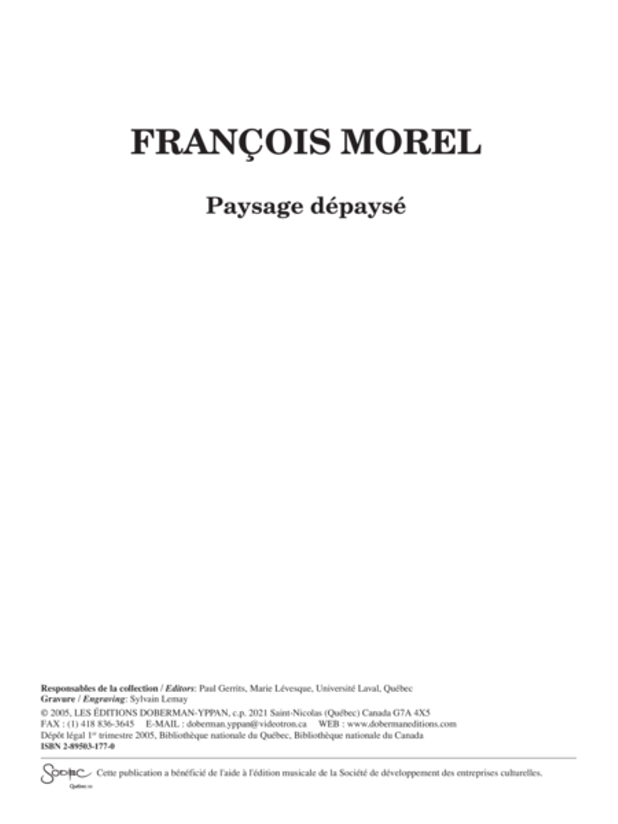 Paysage dépaysé (2 vlns, vla, 2 cello) Cello scores gallery preview page 1