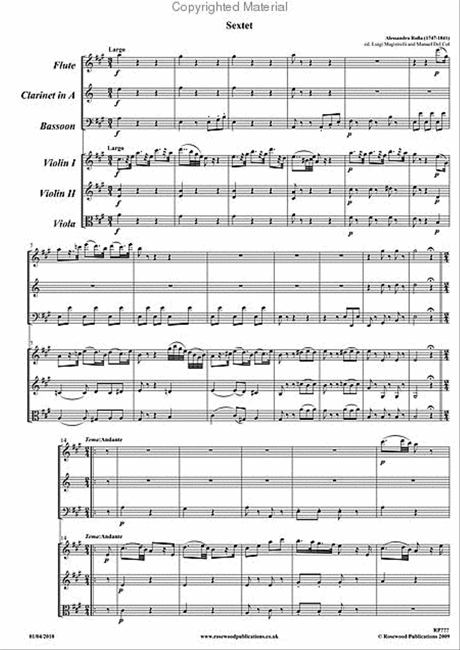 Sextet A Clarinet scores gallery preview page 2