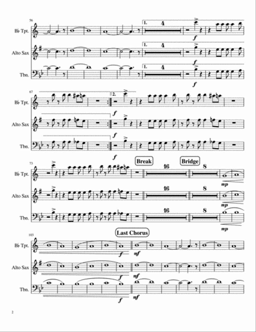 Walking On Sunshine Small Ensemble scores gallery preview page 2