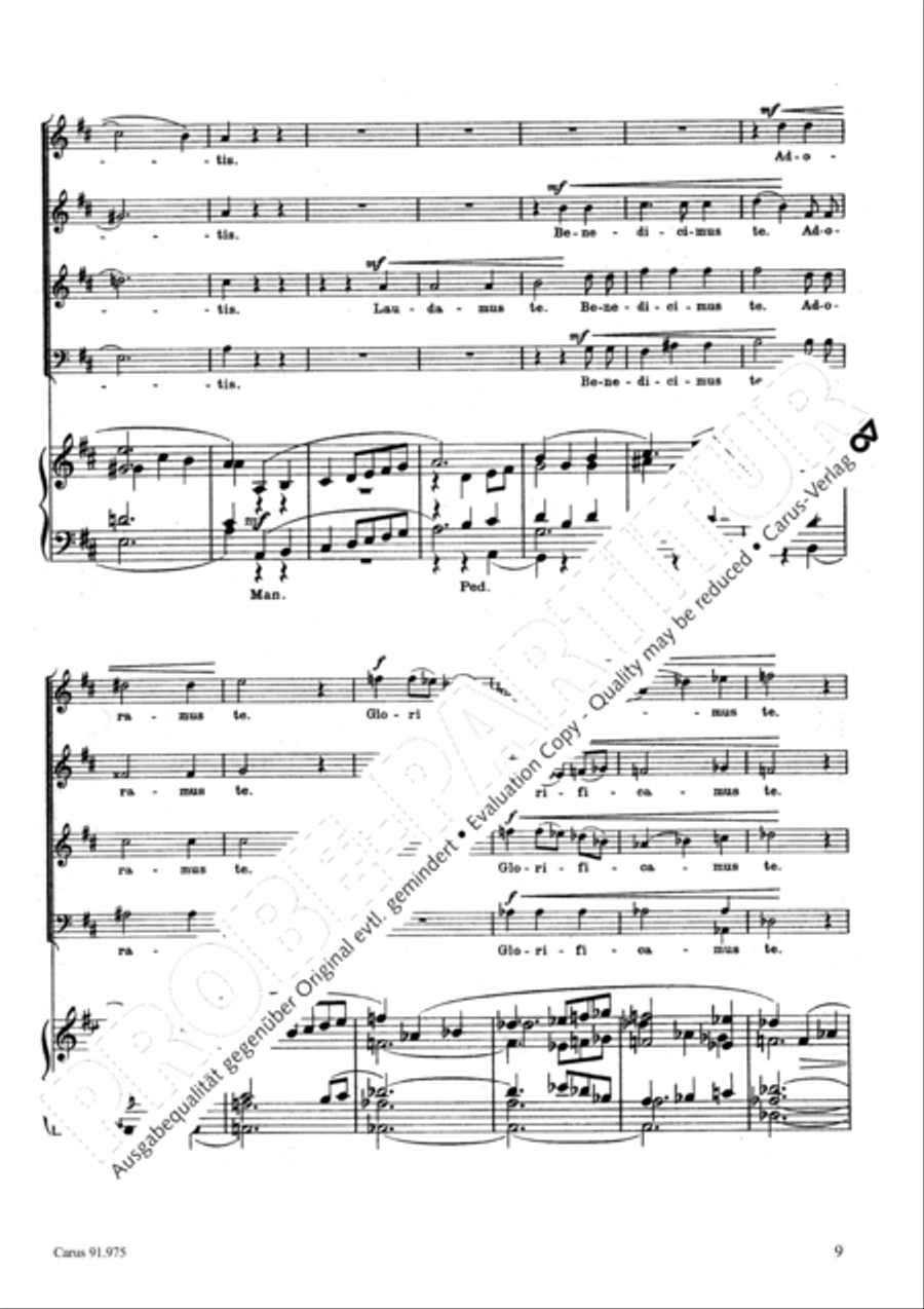 Missa pro pace 4-Part scores gallery preview page 12