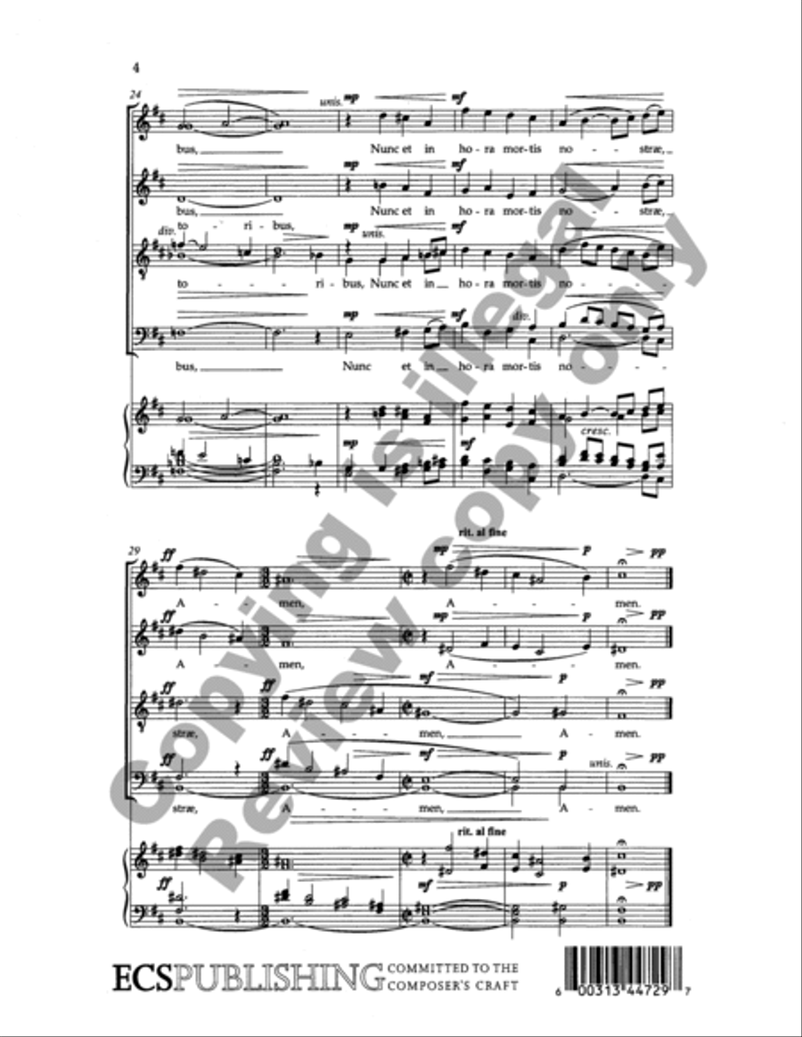 Ave Maria 4-Part scores gallery preview page 9