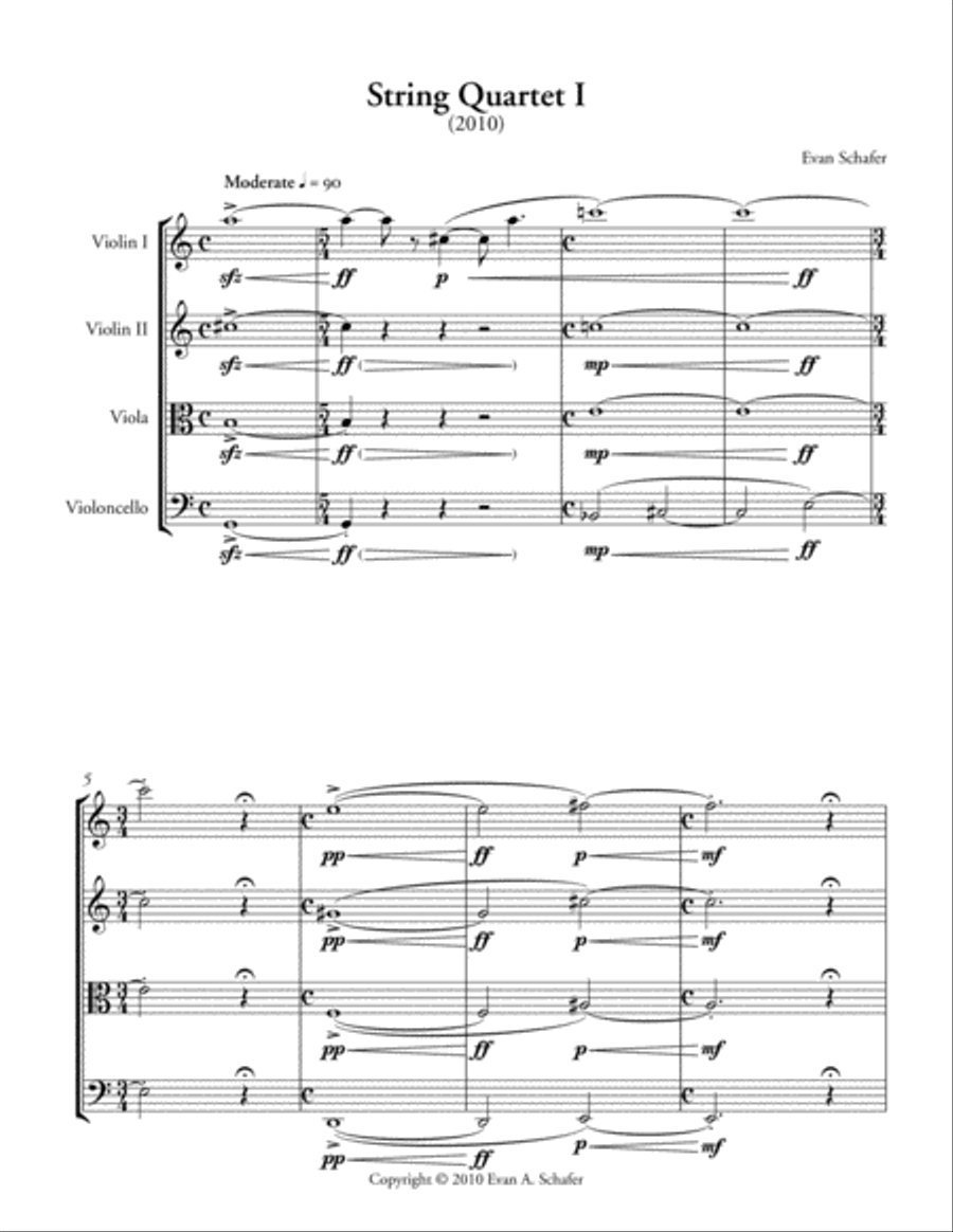 String Quartet (2010) String Quartet (2010) String Quartet scores gallery preview page 2