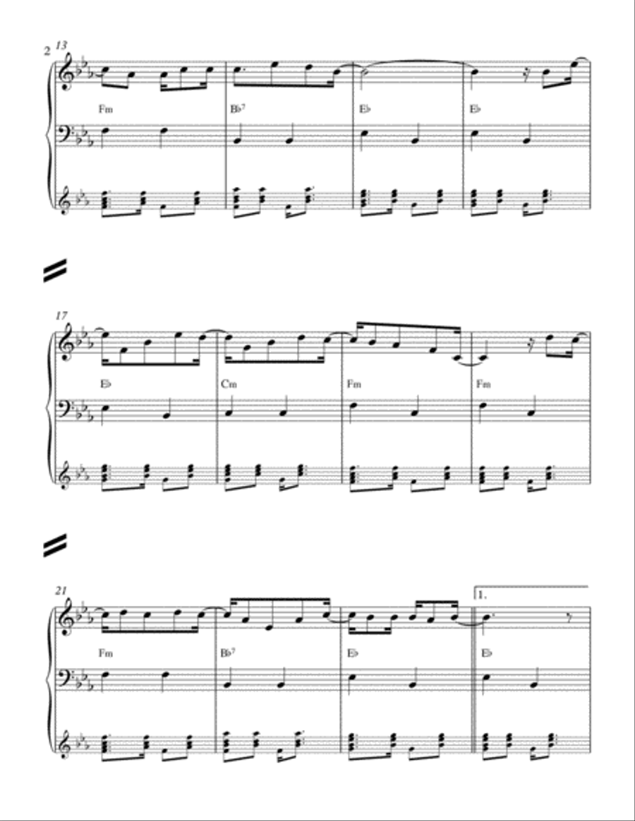 CHEGA CHEGA Piano Solo scores gallery preview page 2