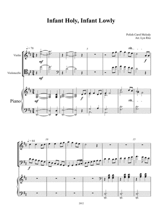 INFANT HOLY INFANT LOWLY ARRANGEMENT FOR PIANO TRIO