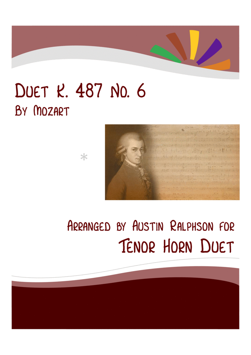 Mozart K. 487 No. 6 - tenor horn duet image number null