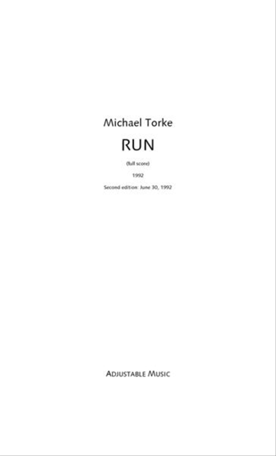 Run (score) Run (score) Full Orchestra scores gallery preview page 1