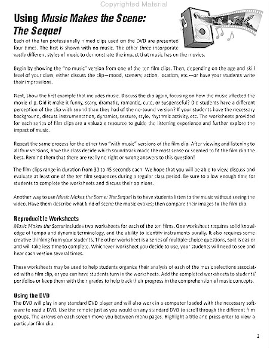 Music Makes the Scene: The Sequel Activity Books scores gallery preview page 2