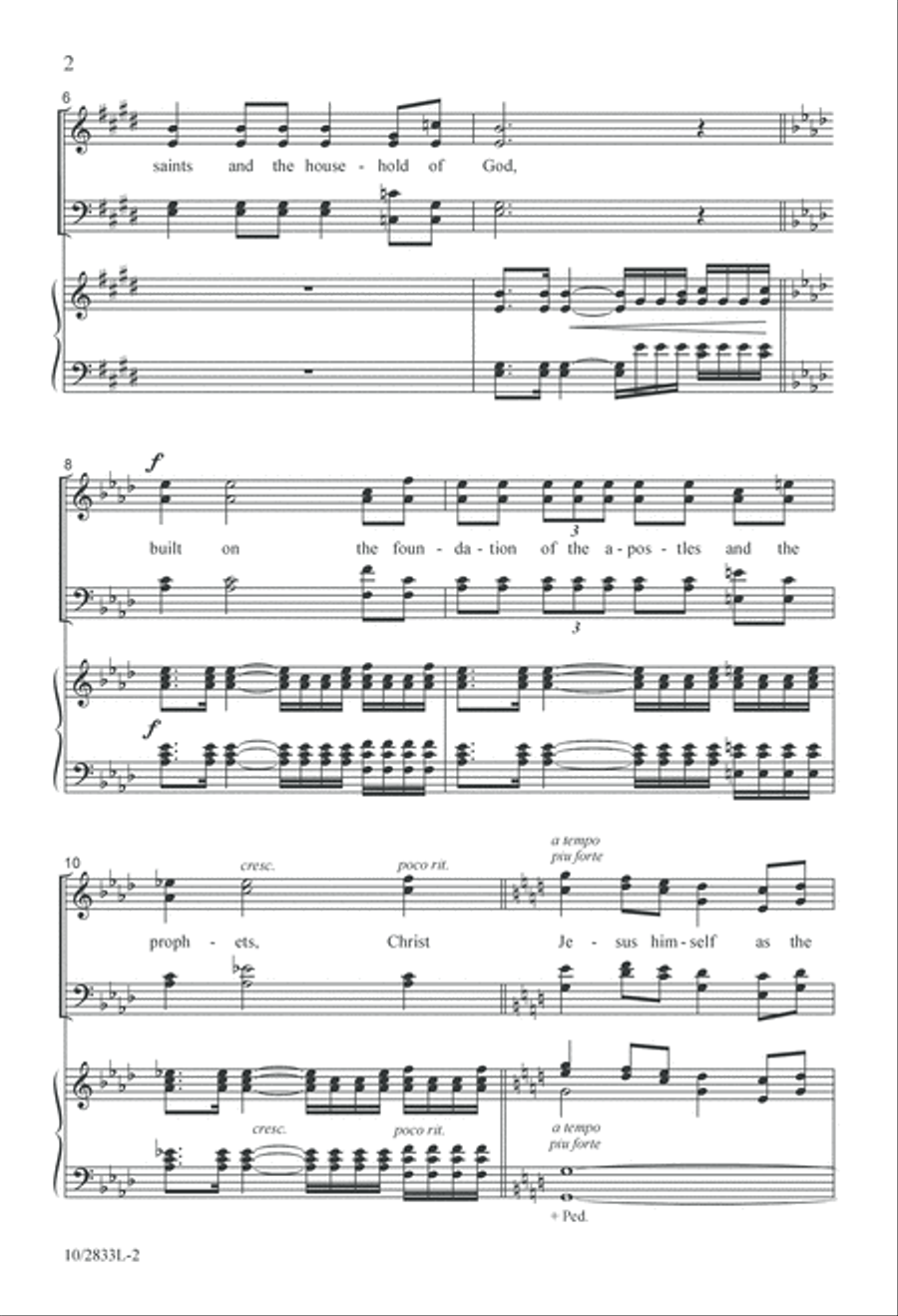 Christ Is Our Cornerstone 4-Part scores gallery preview page 3