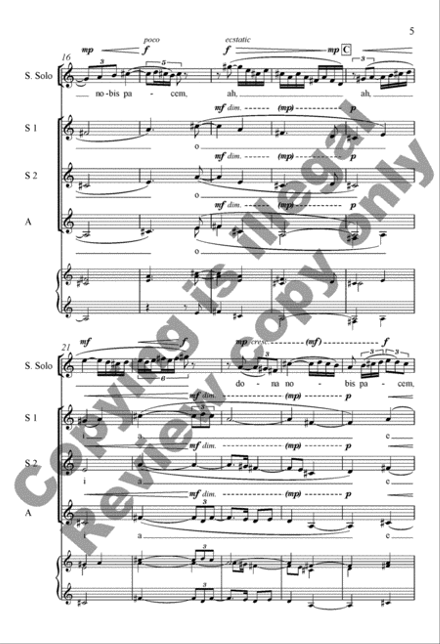 Dona nobis pacem SSA scores gallery preview page 24