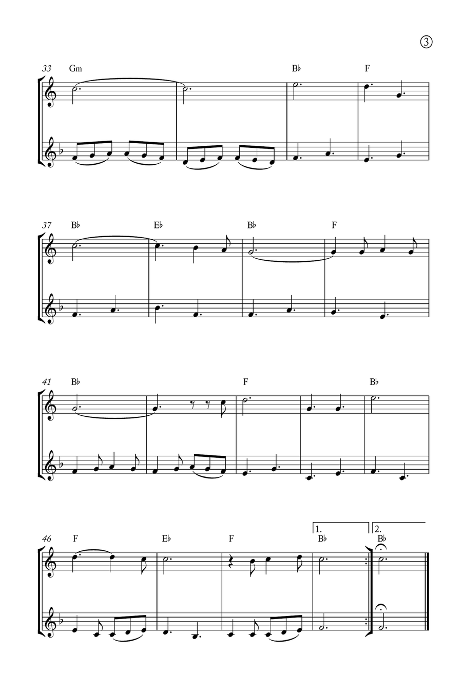 Oh Holy night Brass Duet scores gallery preview page 3