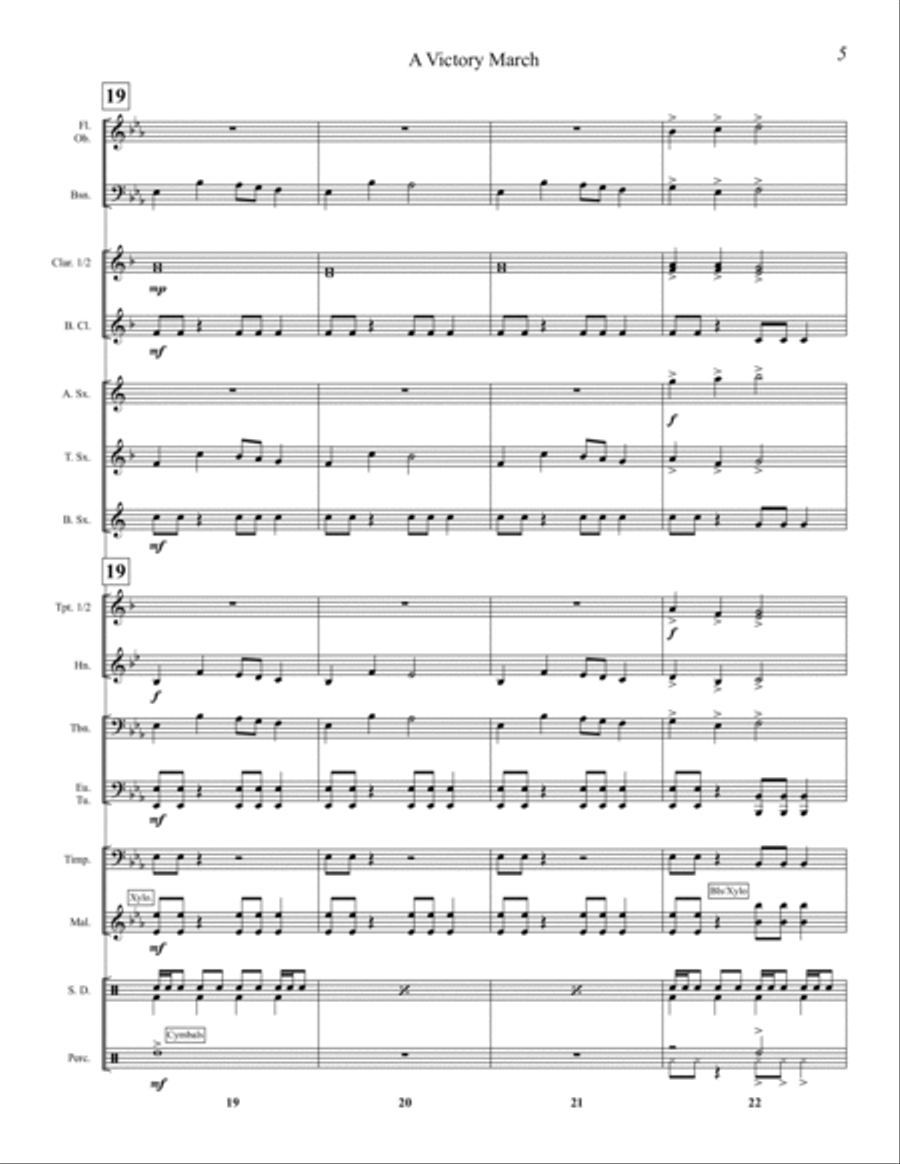 A Victory March A Victory March Concert Band scores gallery preview page 6