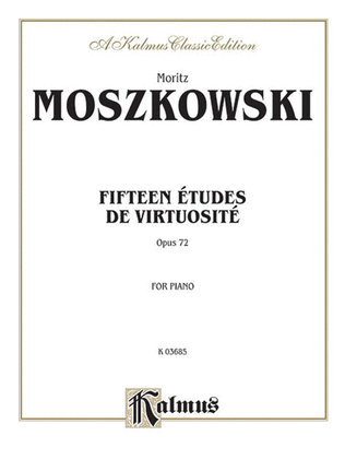 Book cover for Fifteen Études de Virtuosité, Op. 72