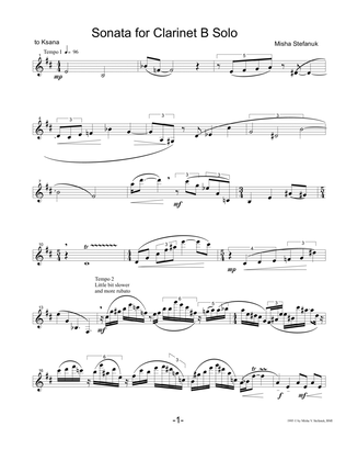 Sonata for Clarinet Solo op.41