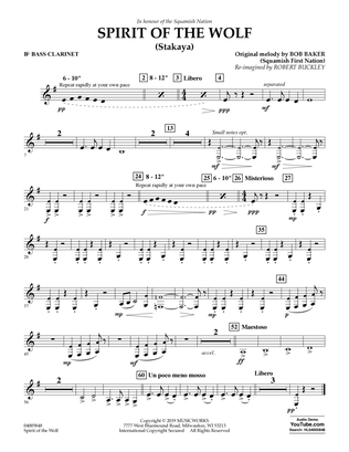 Spirit of the Wolf (Stakaya) - Bb Bass Clarinet