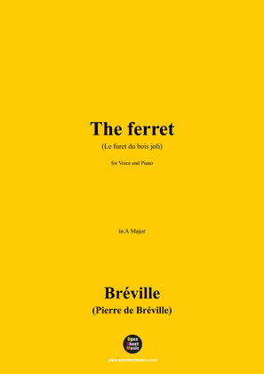 Book cover for P. de Bréville-The ferret(Le furet du bois joli),in A Major