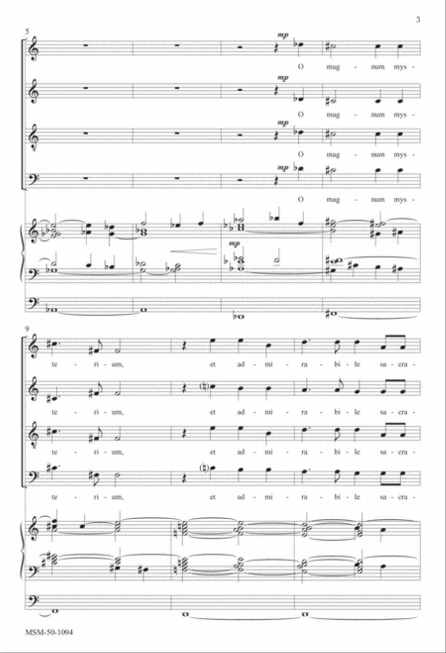 O Magnum Mysterium O Magnum Mysterium 4-Part scores gallery preview page 2