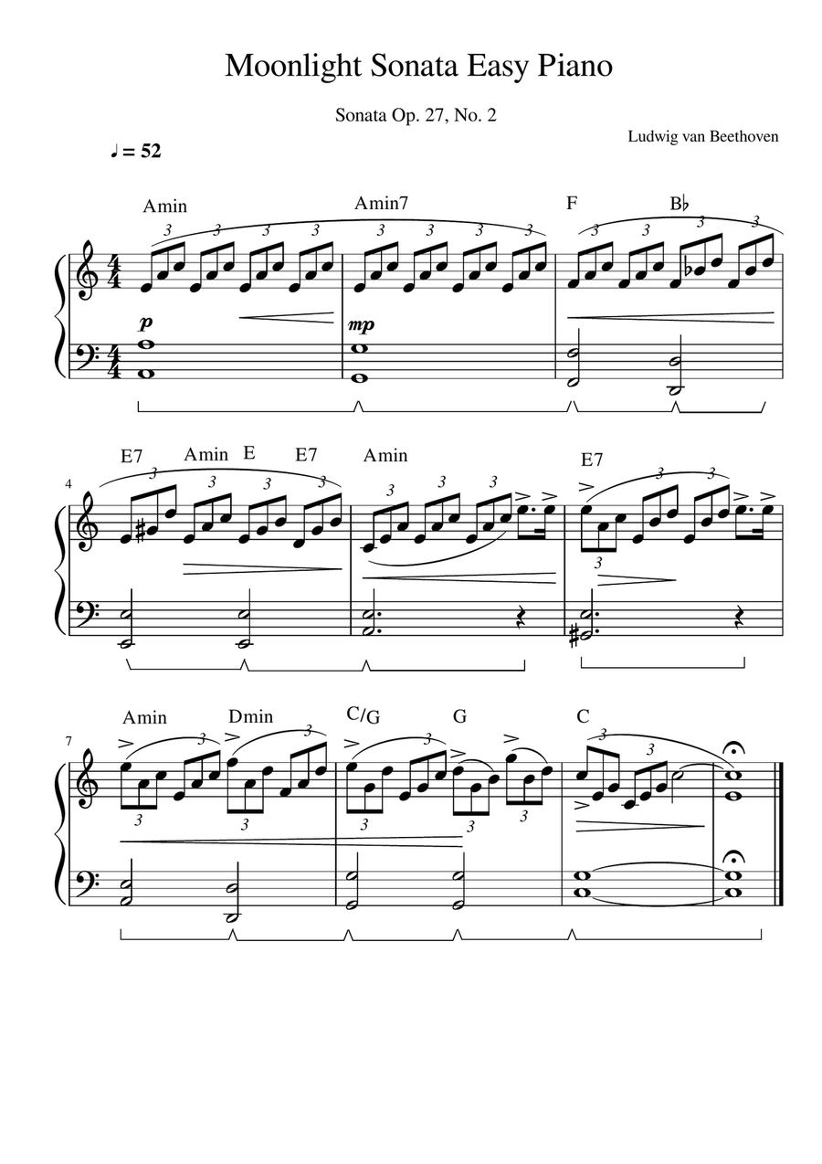 Moonlight sonata for shop beginners