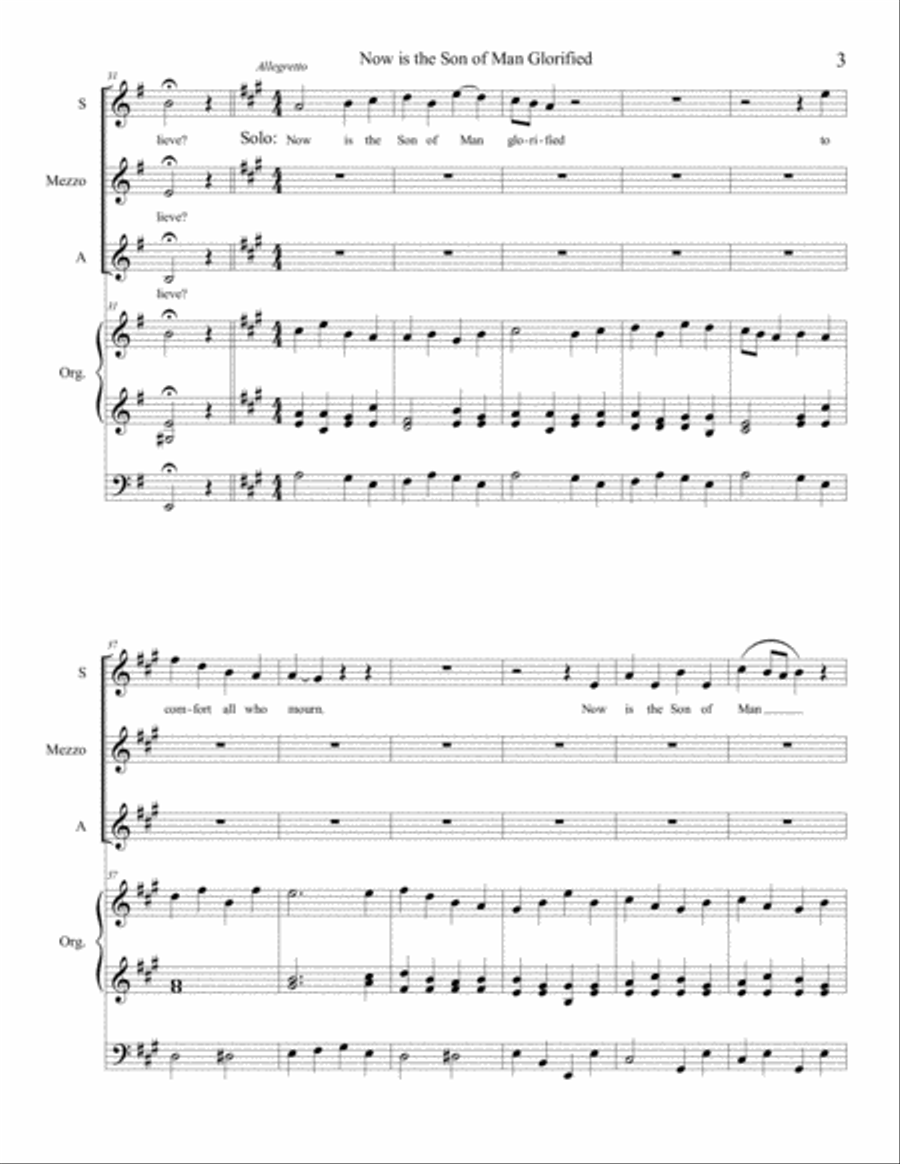 Now Is the Son of Man Glorified SSA scores gallery preview page 3