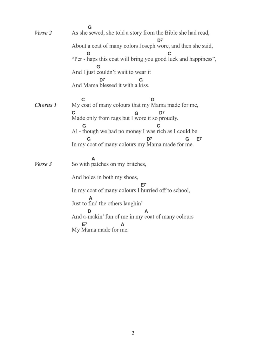 Coat Of Many Colors Electric Guitar scores gallery preview page 2