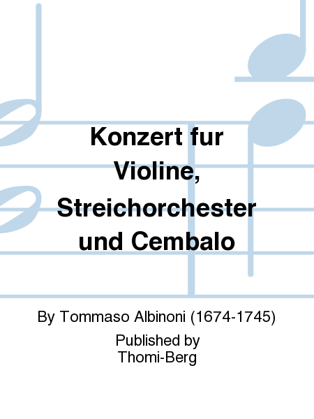 Konzert fur Violine, Streichorchester und Cembalo