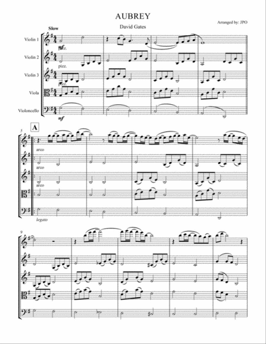 Aubrey String Quartet scores gallery preview page 1