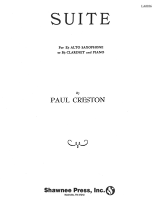 Book cover for Suite for E Flat Alto Saxophone Alto Saxophone