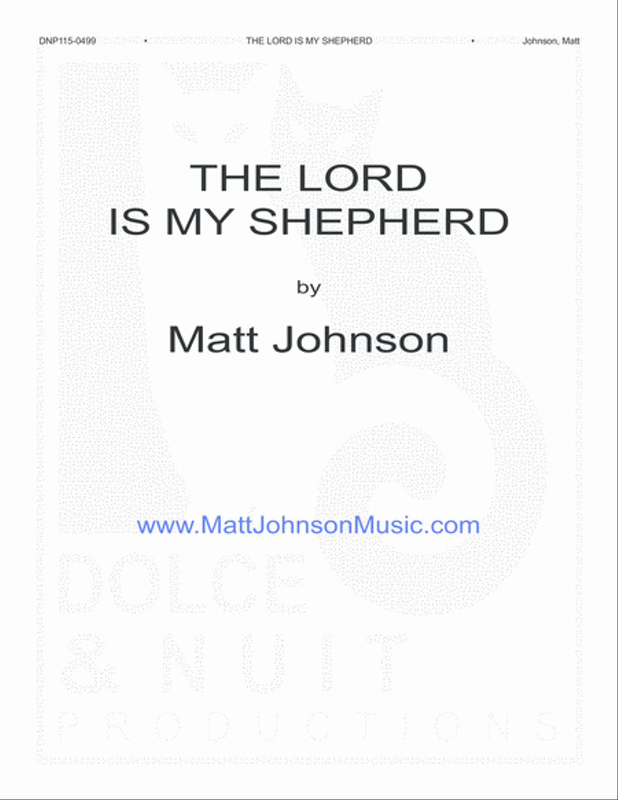The Lord Is My Shepherd-vocal solo, from Psalm 23 Piano, Vocal, Guitar scores gallery preview page 1