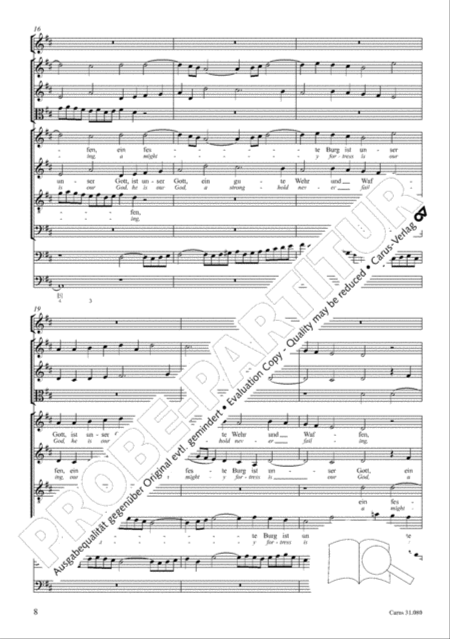 A mighty fortress is our God (Ein feste Burg ist unser Gott) 4-Part scores gallery preview page 9