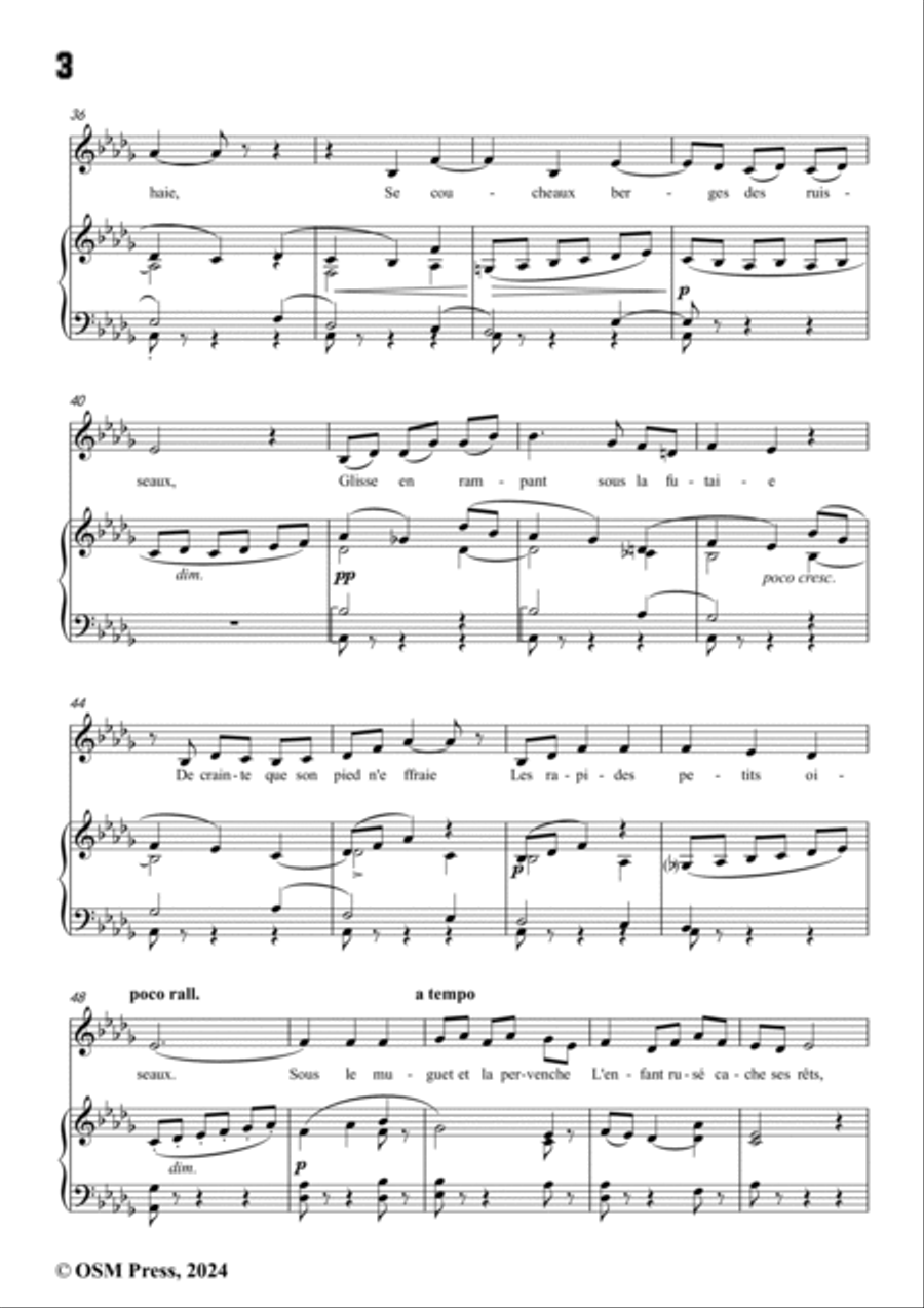 Paladilhe-L'oiseleur amour,from 'Deux chansons de Guy de Maupassant',in D flat Major Voice scores gallery preview page 4