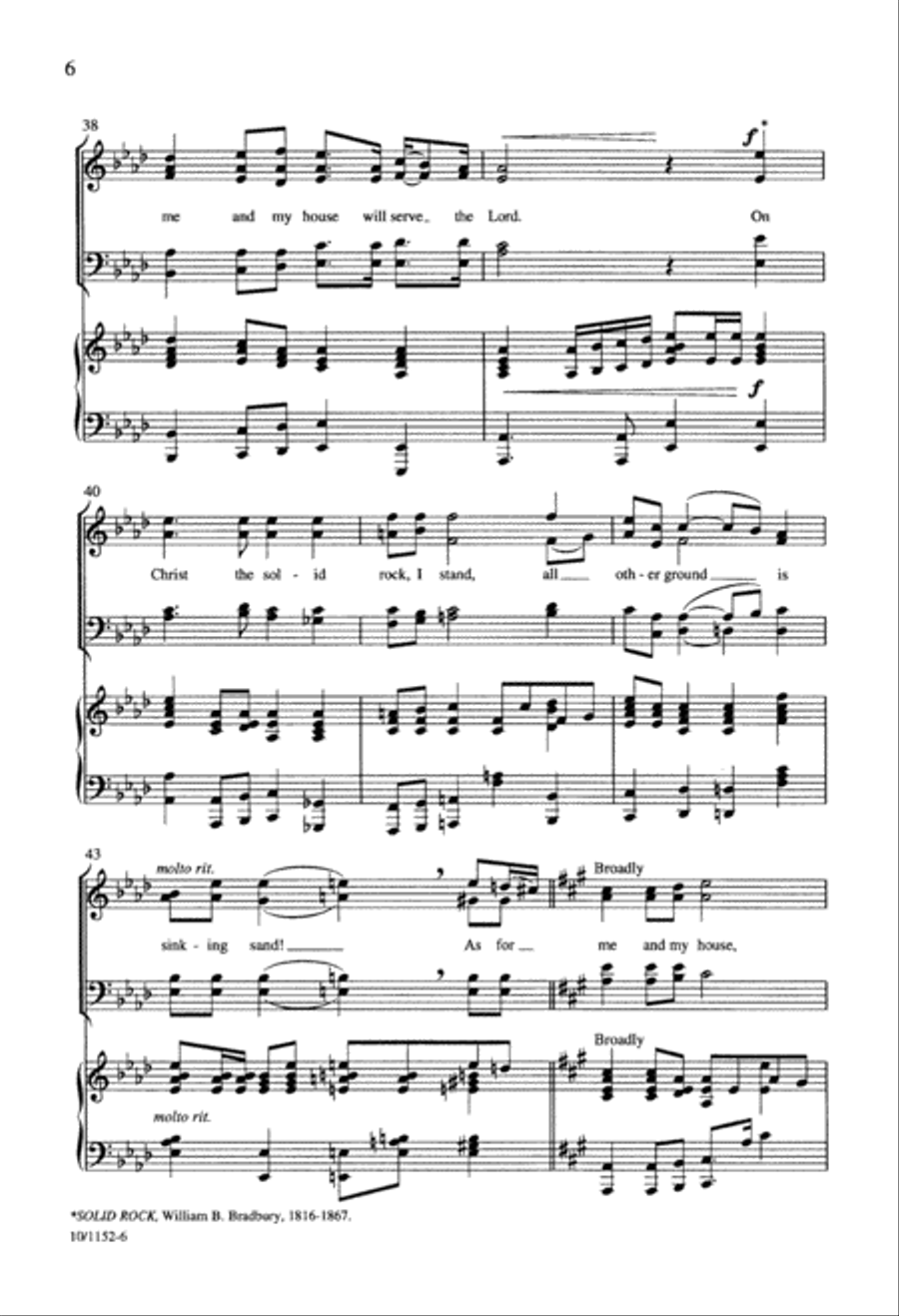 We Will Serve the Lord 4-Part scores gallery preview page 6