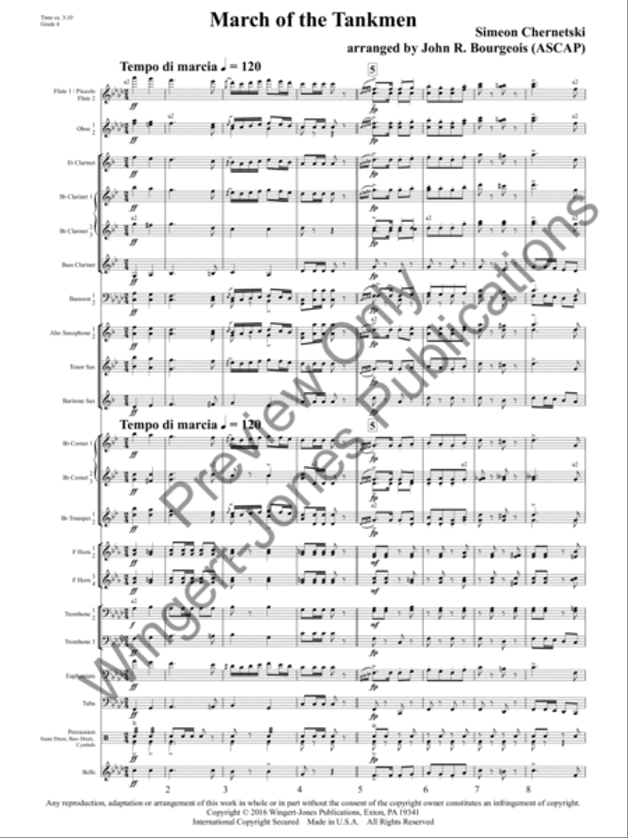 March of the Tankmen Concert Band scores gallery preview page 4