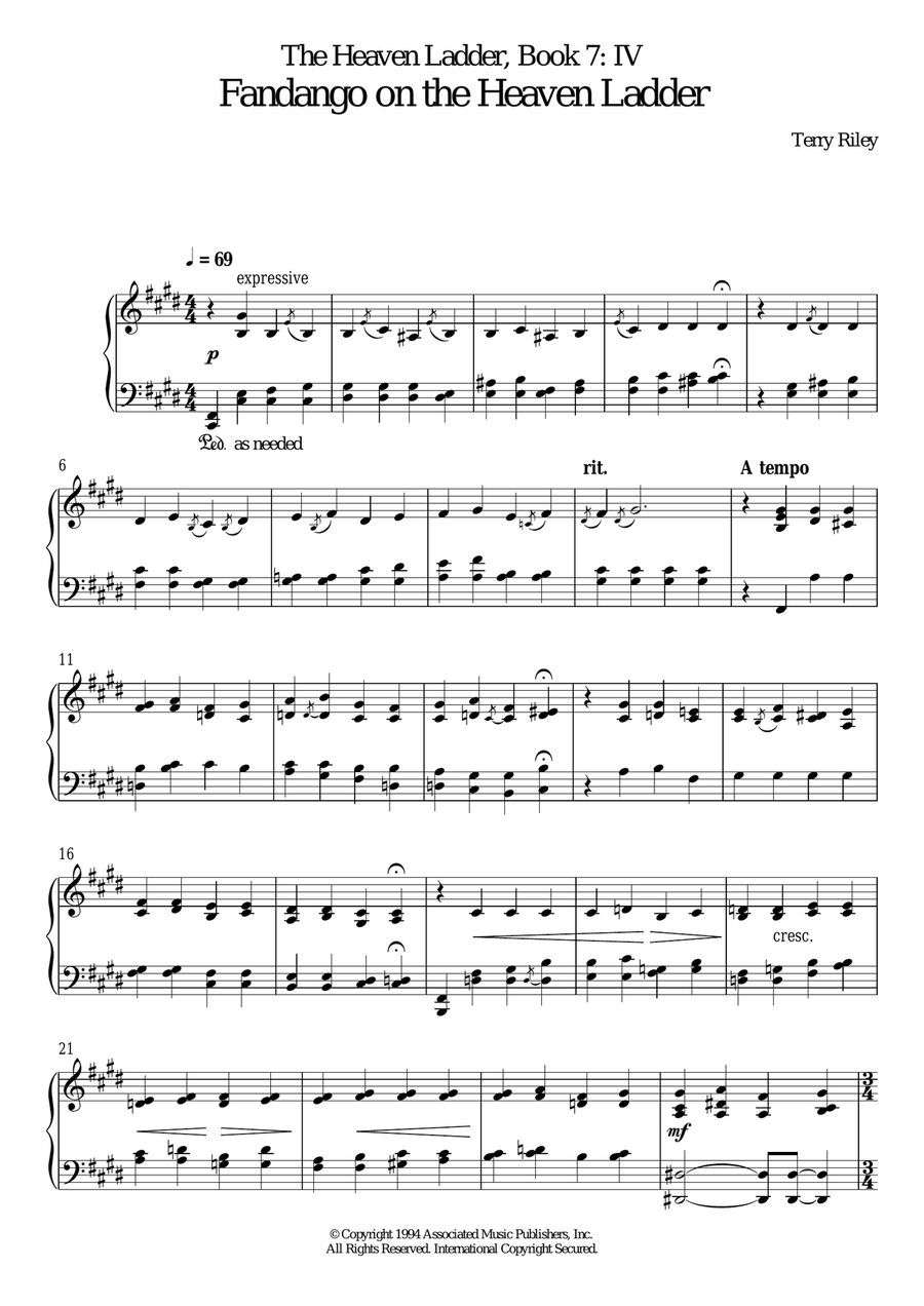 Fandango On The Heaven Ladder (No.4 From The Heaven Ladder Book 7) Piano Solo scores gallery preview page 1
