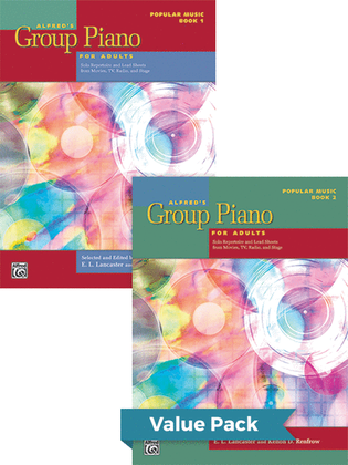 Book cover for Alfred's Group Piano for Adults: Popular Music Books 1 & 2