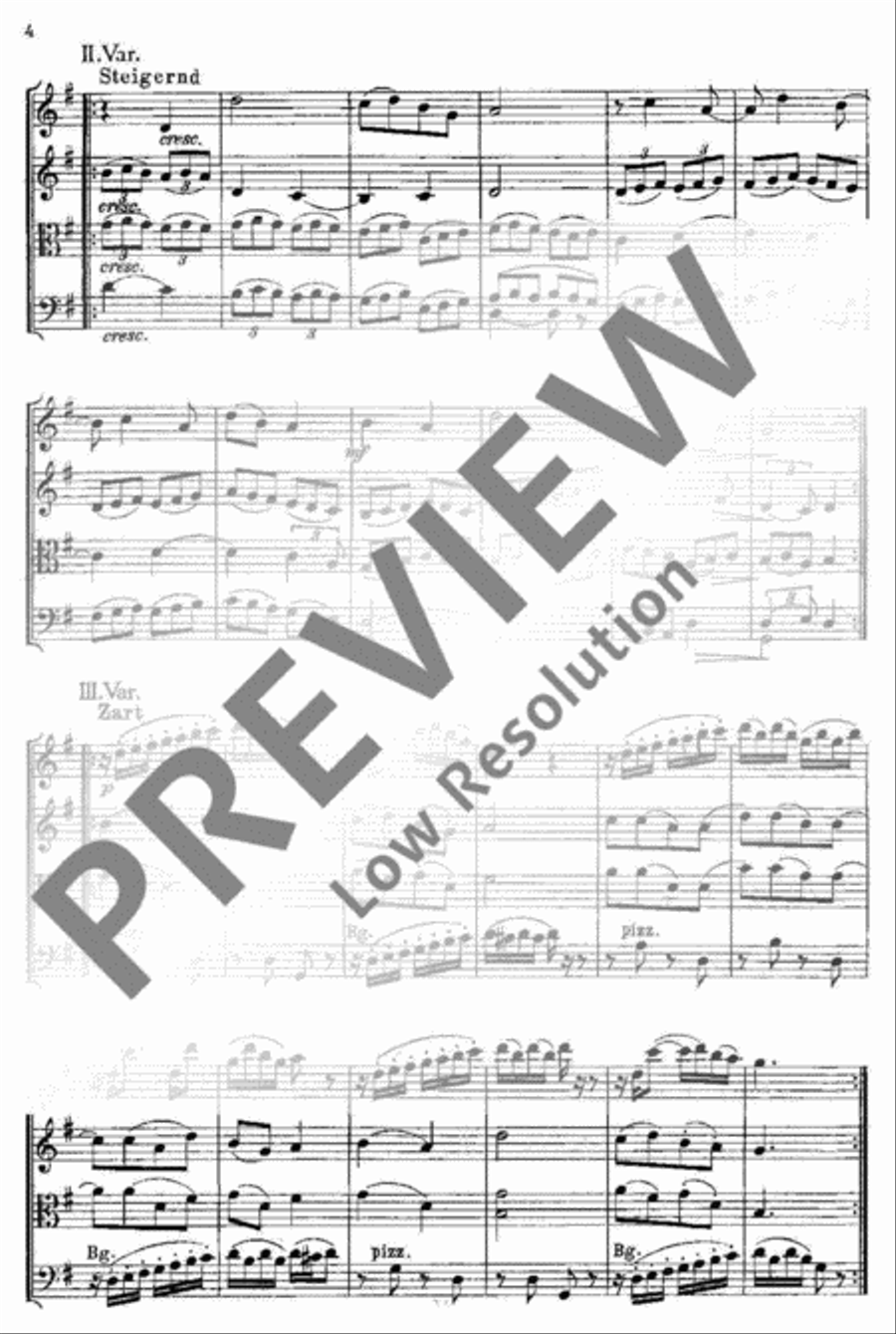 Variationen über ein eigenes Kinderlied String Quartet scores gallery preview page 5
