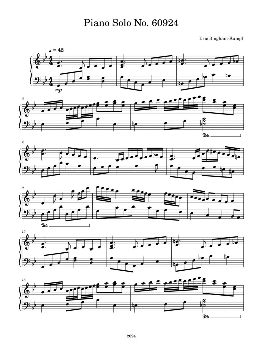 Piano Solo No. 60924 Piano Solo No. 60924 Piano Solo scores gallery preview page 1