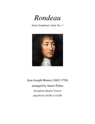 Book cover for Rondeau from Symphonic Suite No. 1 (Masterpiece Theatre theme) (saxophone quartet version)