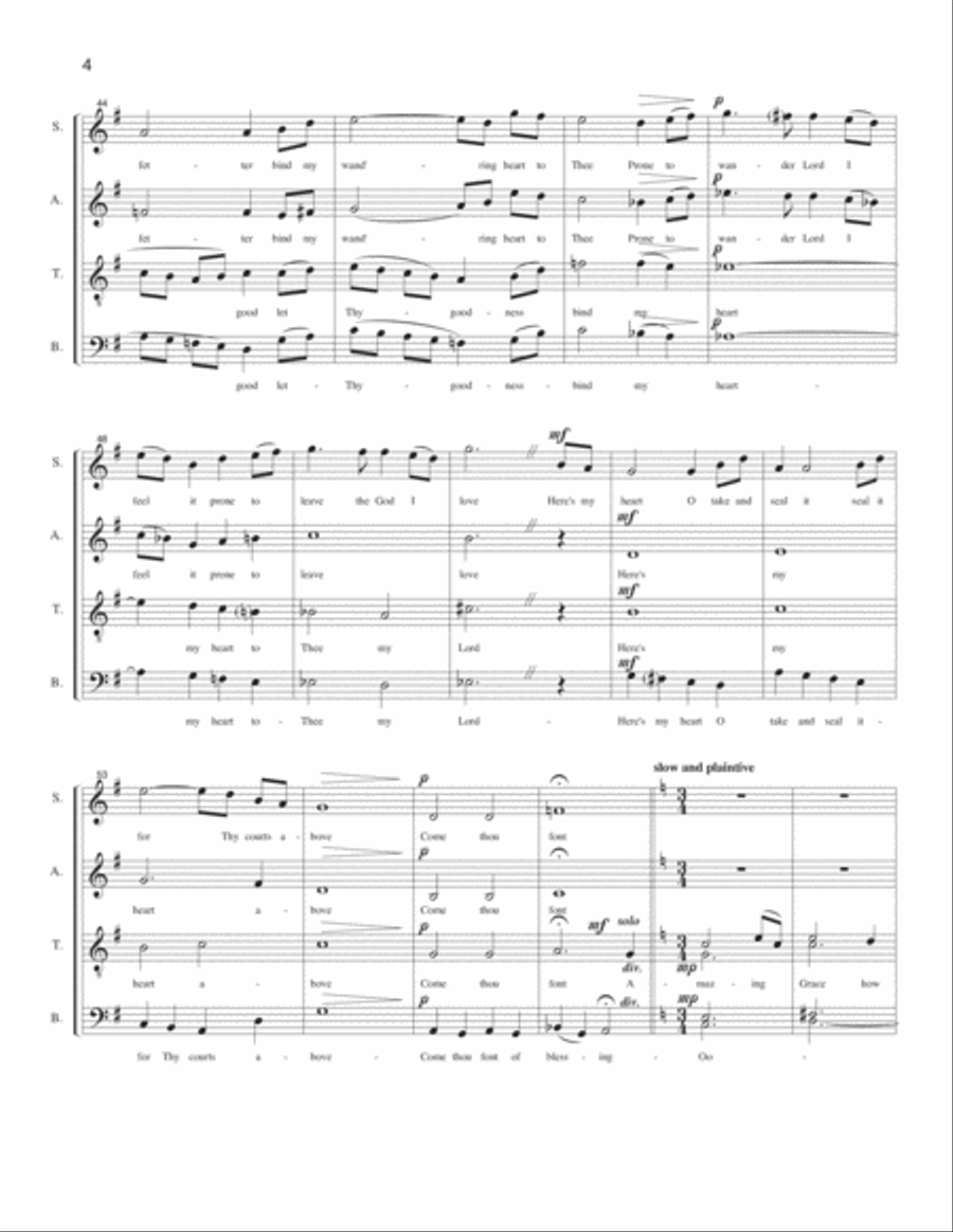 Two American Hymns 4-Part scores gallery preview page 5