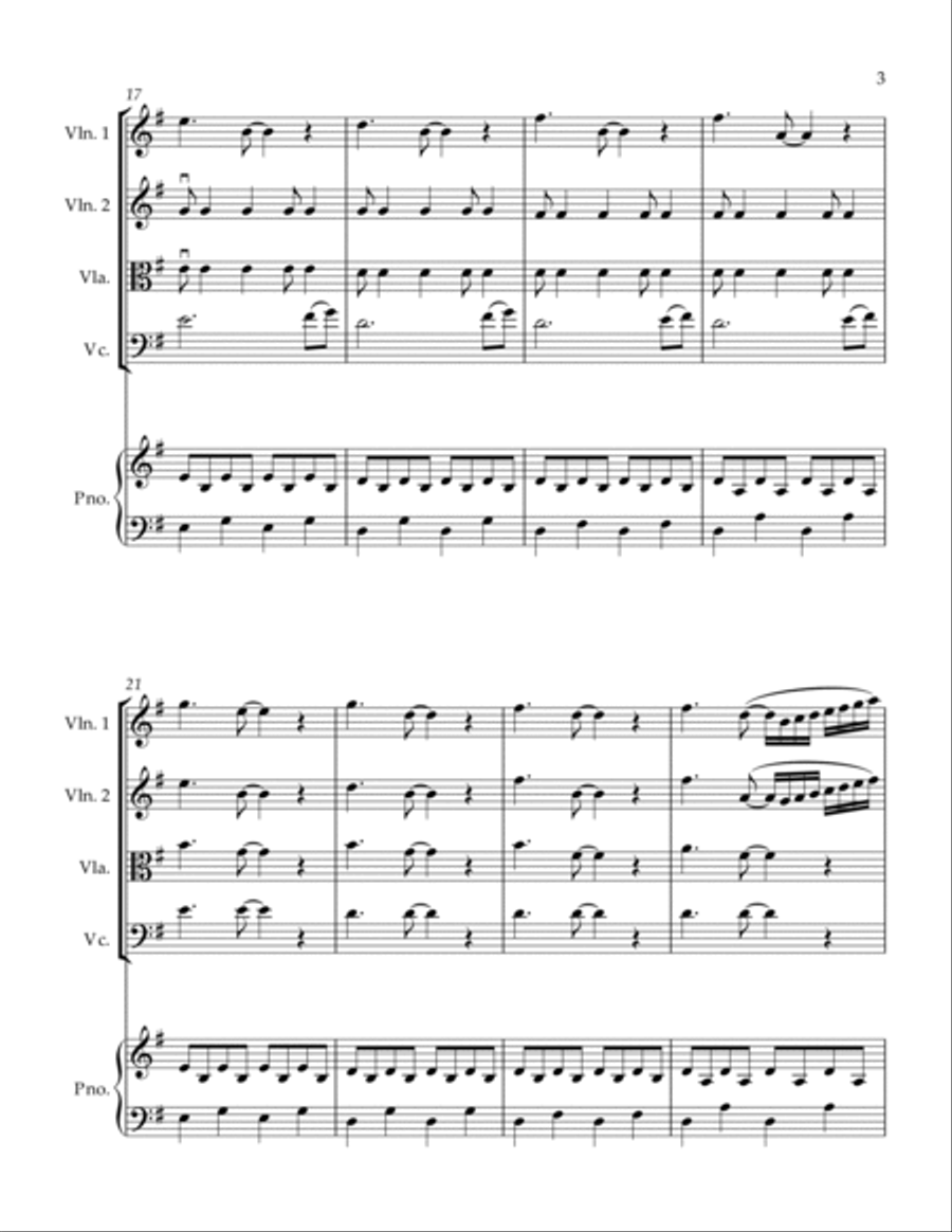 Comptine D'un Autre Été: L'après-Midi Piano Quintet scores gallery preview page 3