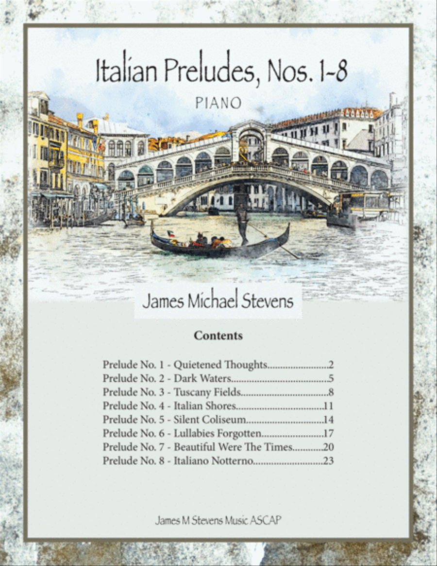 Italian Preludes, Nos. 1-8 - Piano Book Piano Solo scores gallery preview page 1