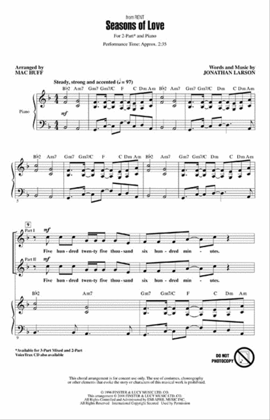 Seasons of Love Seasons of Love Choir scores gallery preview page 2