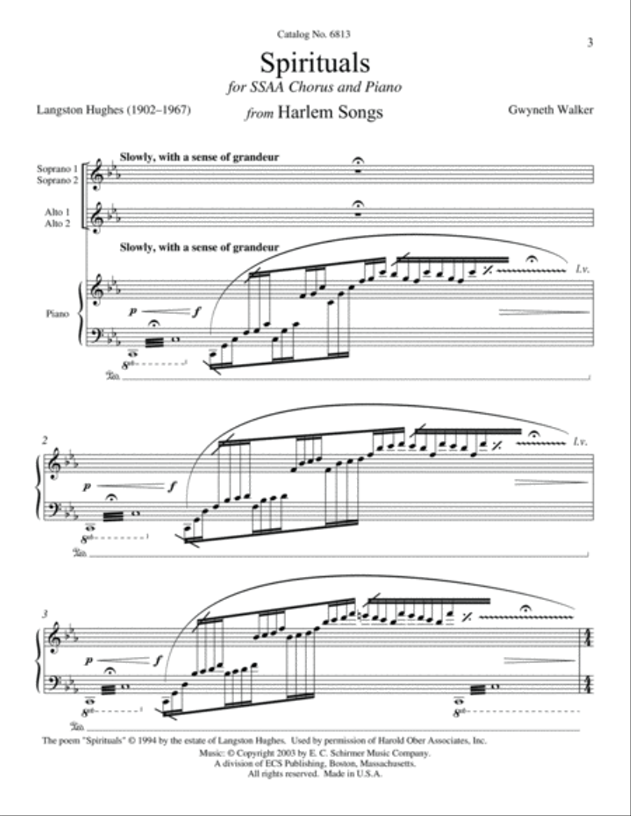 Spirituals from Harlem Songs SSAA scores gallery preview page 3