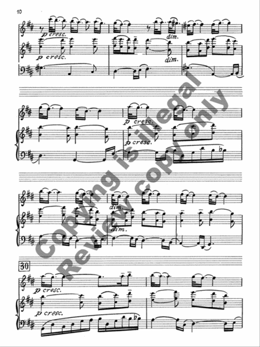 Short Sonata No. 1 For Flute And Harpsichord (Or Piano) [Score And Part] Flute Solo scores gallery preview page 16
