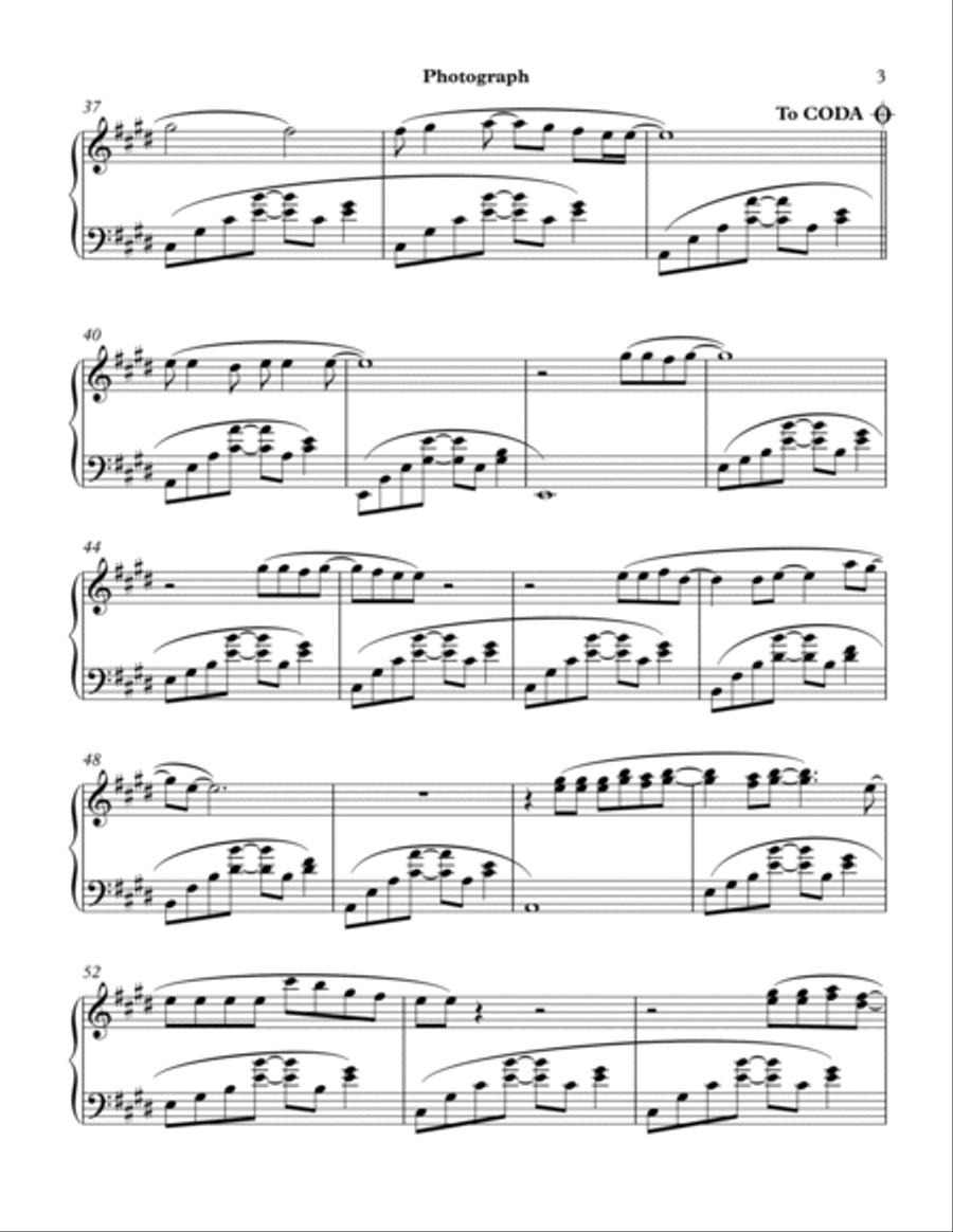 Photograph Piano Solo scores gallery preview page 3
